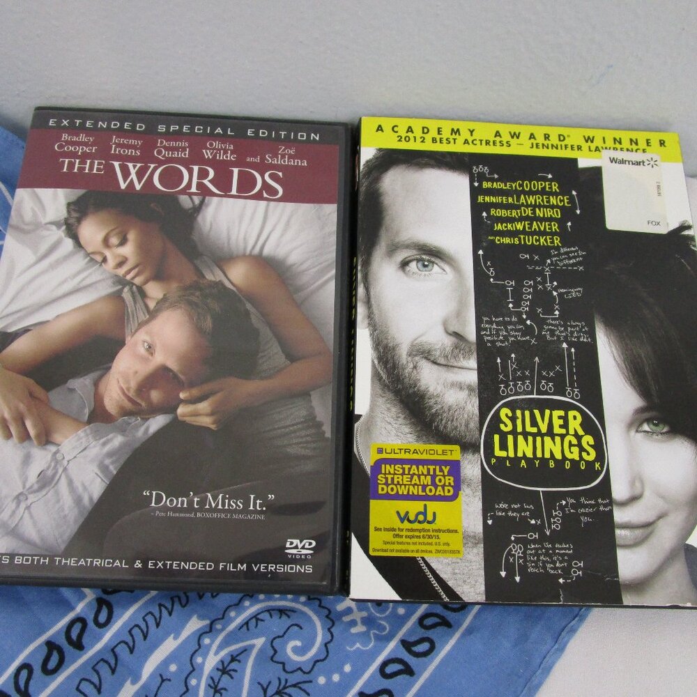 Bradley Cooper DVDs The Words and Silver Linings Playlist